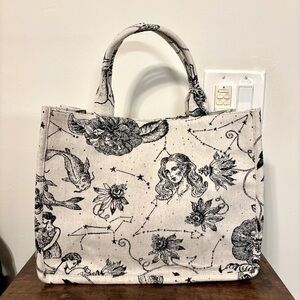 Francesca’s Addie Celestial Canvas Large Tote. NWOT